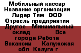 Мобильный кассир › Название организации ­ Лидер Тим, ООО › Отрасль предприятия ­ Другое › Минимальный оклад ­ 37 000 - Все города Работа » Вакансии   . Калужская обл.,Калуга г.